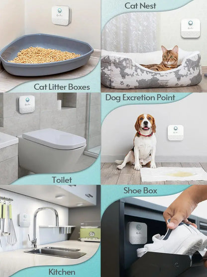 DownyPaws 4000mAh Rechargeable Smart Odor Purifier for Cat Litter Boxes