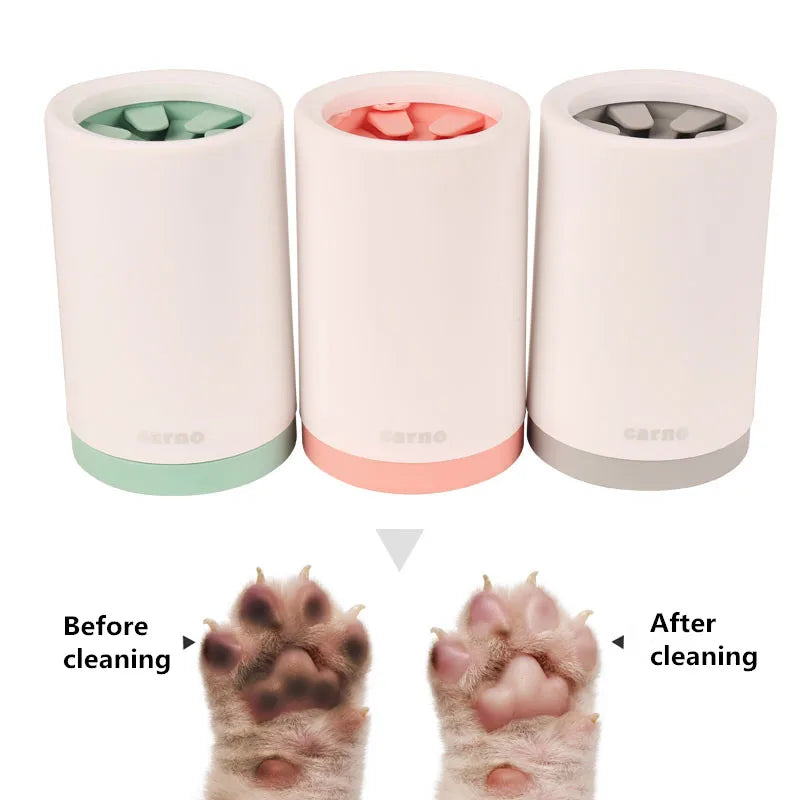 Portable pet paw cleaner