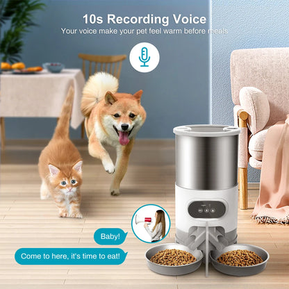 Automatic food feeder for cats and dogs