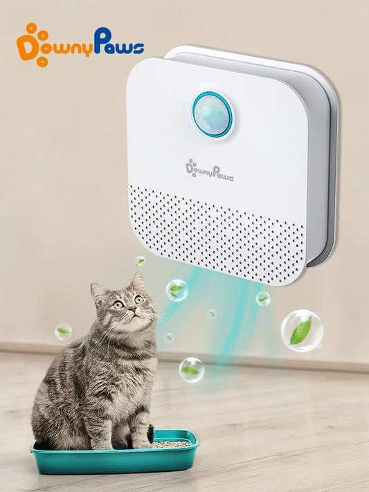 DownyPaws 4000mAh Rechargeable Smart Odor Purifier for Cat Litter Boxes